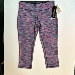 Ideology athletic pink and multi colored space dye cropped leggings Size Medium
